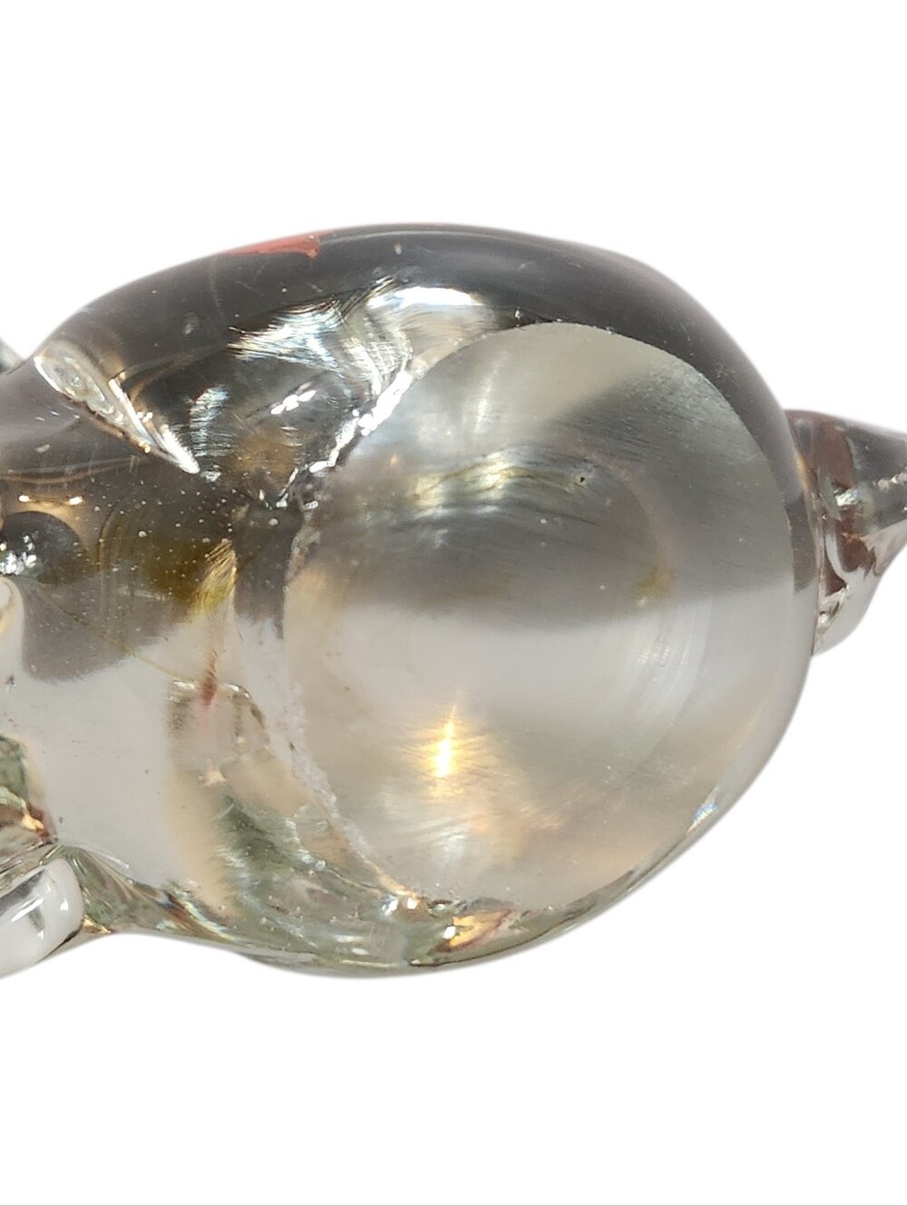 MCM Glass Cat with Orange Fish in Belly Vintage 6.5 inches Tall Paperweight - Picture 4 of 8